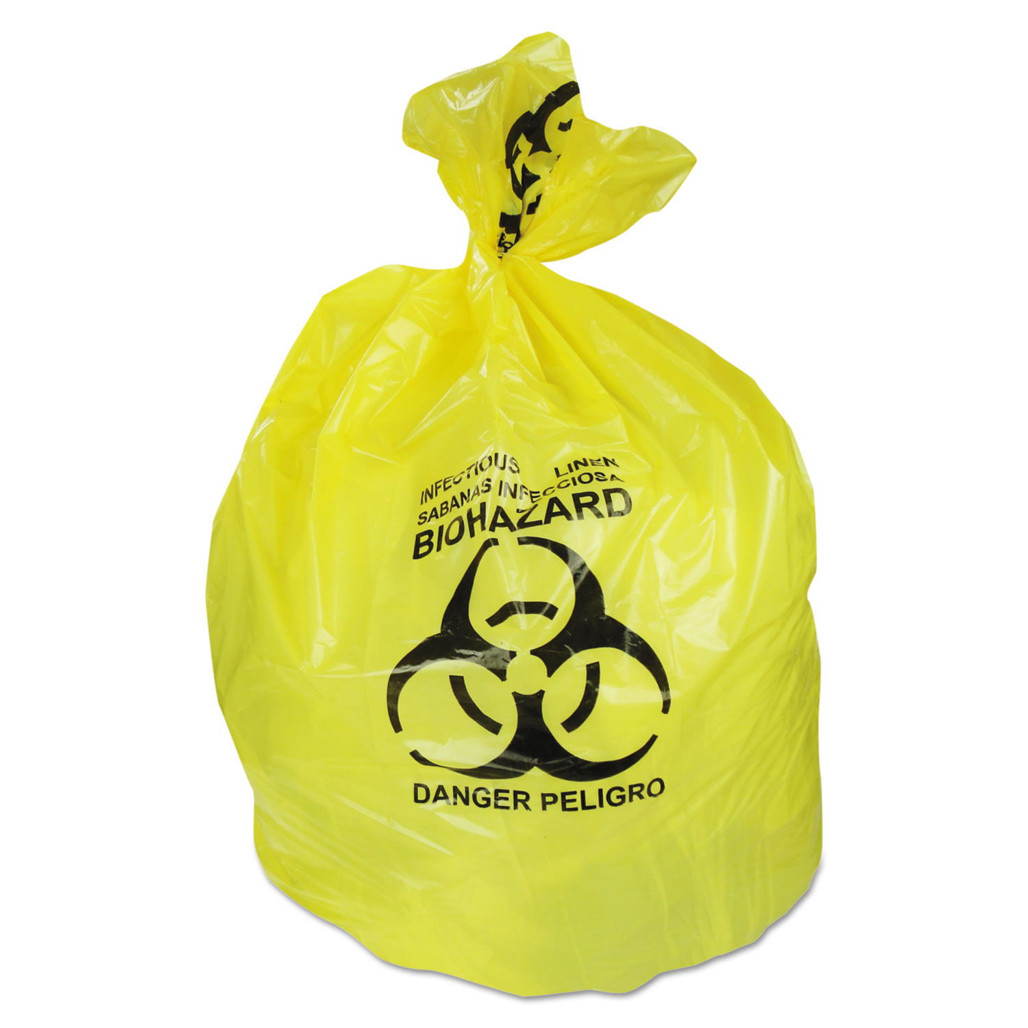 20-30 Gallon Yellow Infectious Linen Trash Bags - 1.3 Mil