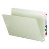 SMD29210 - Extra-Heavy Recycled Pressboard End Tab Folders, Straight Tabs, Legal Size, 2" Expansion, Gray-Green, 25/Box