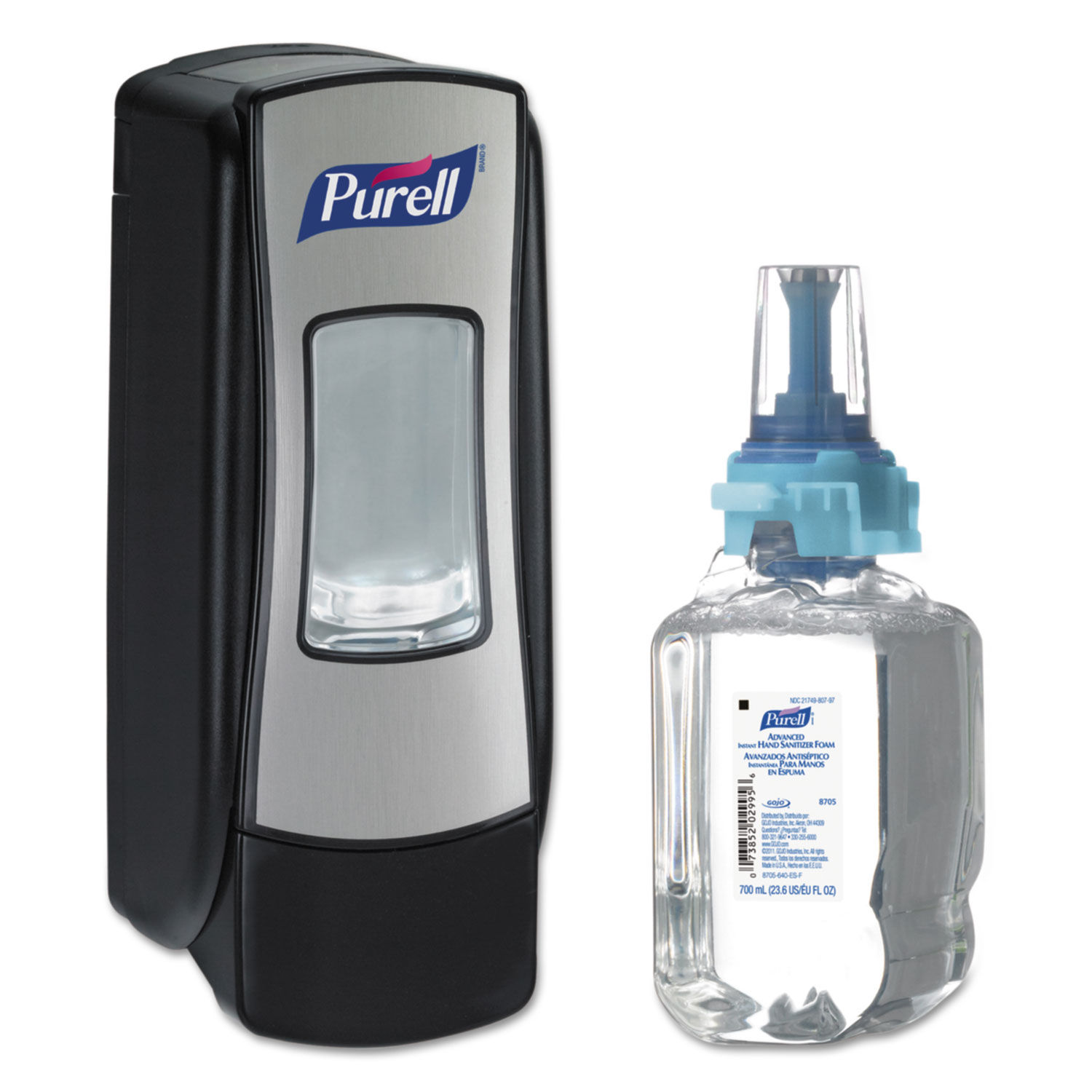 Санитайзер. Purell. Санитайзер черный. Dispenser for hand Sanitizer.