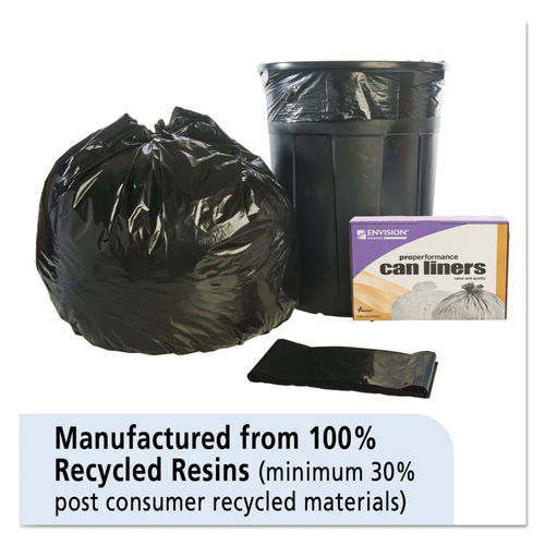 16 x 14 x 36 x 1.5 mil Clear Eco-Friendly Poly Trash Liners