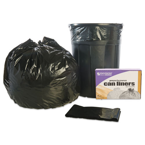 16 x 14 x 36 x 1.5 mil Clear Eco-Friendly Poly Trash Liners