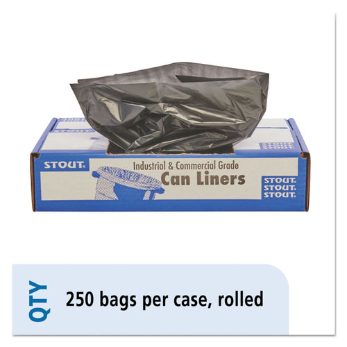 Total Recycled Content Plastic Trash Bags by Stout® by Envision™  STOT2424B10