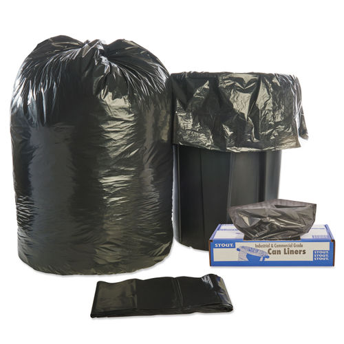 Stout 1.5 mil Trash Bags 65 gal 50 H x 51 W Brown 100 Bags