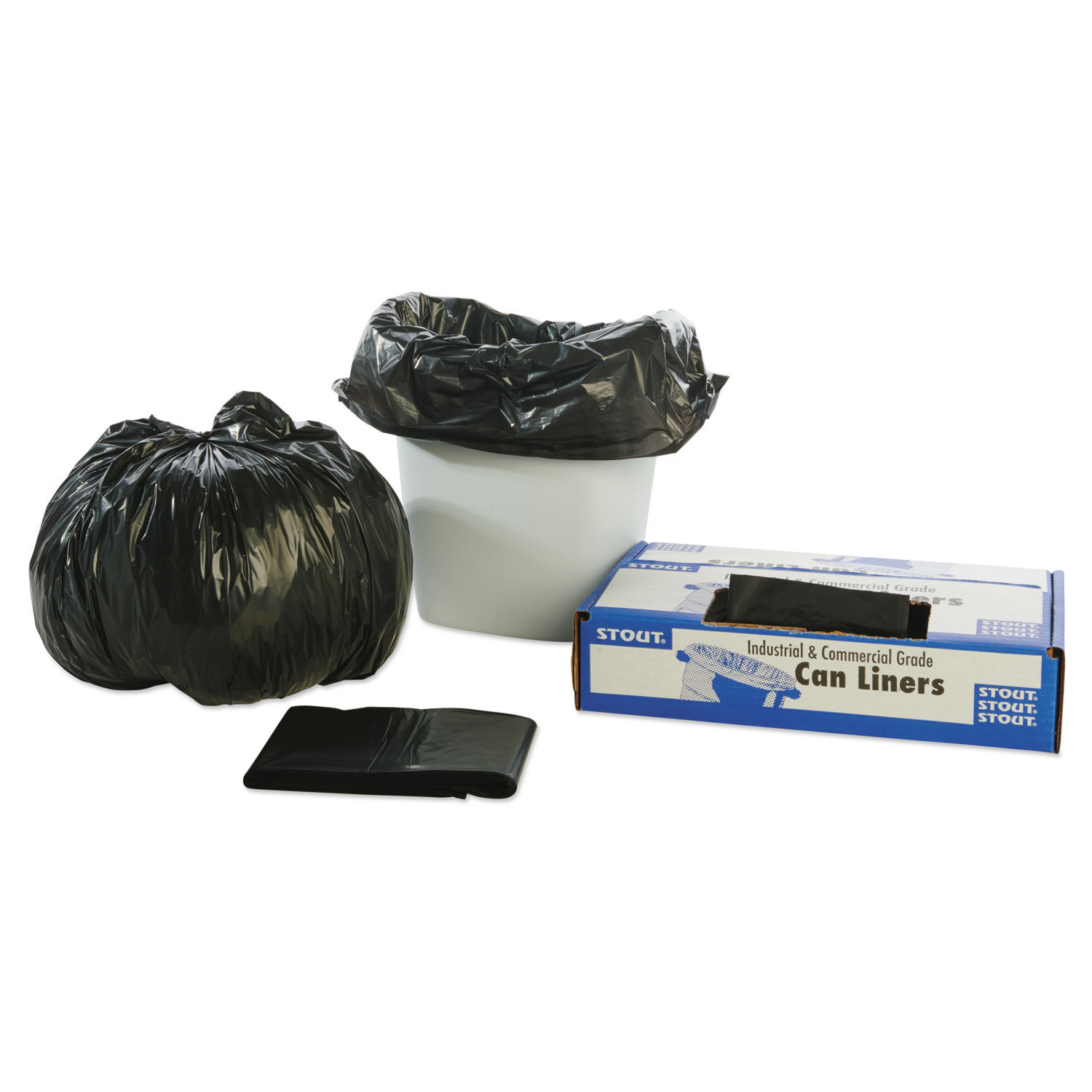 Ox Plastics 7-10 Gallon Trash Bags, High Density Bag