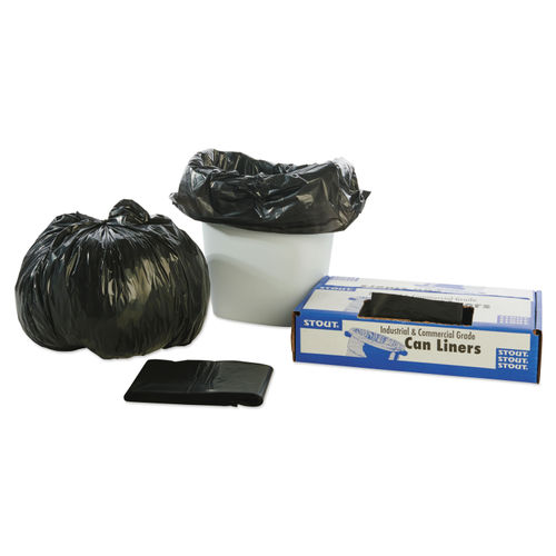 Total Recycled Content Plastic Trash Bags by Stout® by Envision™  STOT2424B10