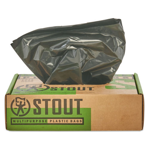 Stout Trash Bags 1.5 mil 55 60 Gallons 38 x 60 Brown Carton Of 100