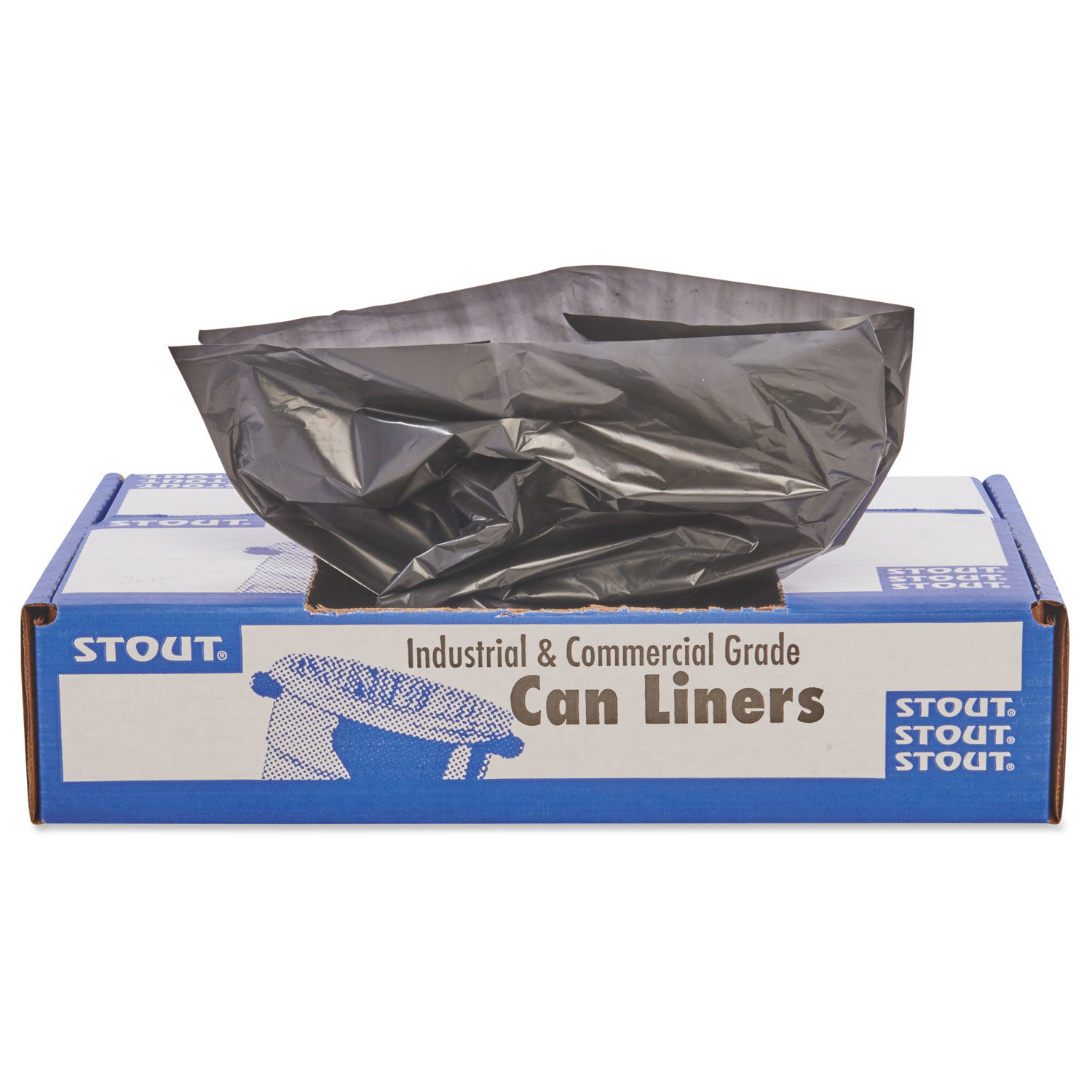 Total Recycled Content Plastic Trash Bags by Stout® by Envision™  STOT2424B10