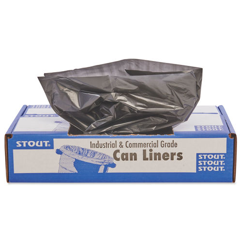 65 Gallon Rollout Trash Bags - Black, 50 Bags - 1.5 Mil