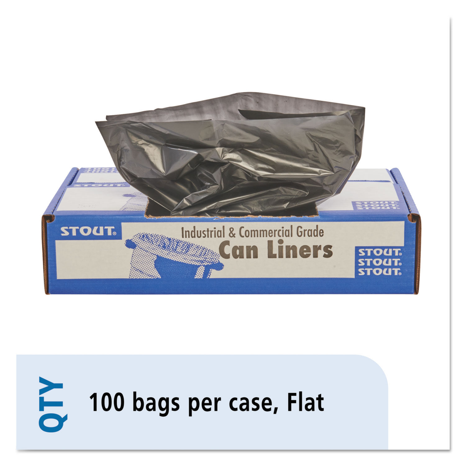 40-45 Gallon Regular Duty Trash Bags - 0.7 Mil - 125/case