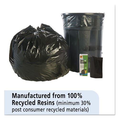 Stout Stot4048b15 Recycled Content Trash Bags 100 / Carton Brown