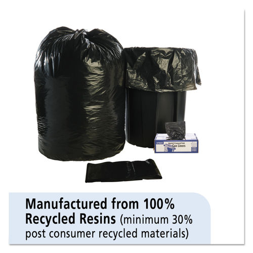 Stout, STOT3860B15, Recycled Content Trash Bags, 100 / Carton, Brown