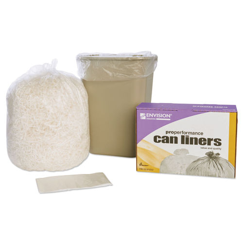 24 x 33 6 MIL, Natural Low-Density Trash Liners, 12-16 Gallon, 1,000  Liners/Case