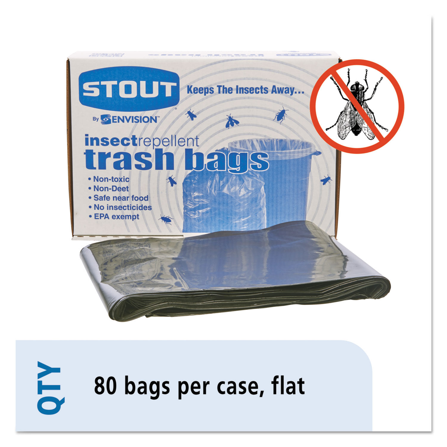 33 Gallon Black Regular Duty Trash Bags - 0.5 Mil