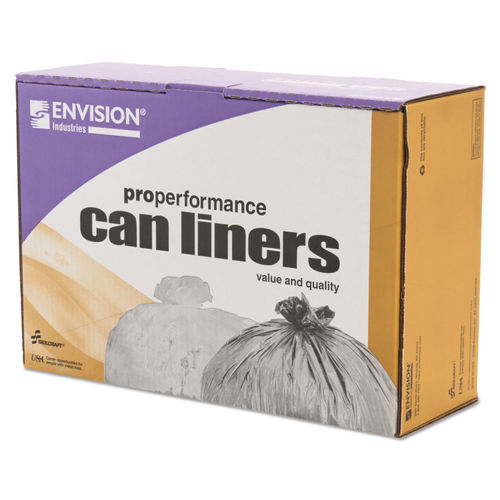 High Density Can Liners, 7-10gal, 8 microns, 24 x 24, Natural, 1000/Carton