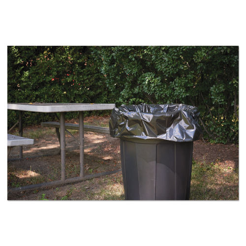 Heavy-Duty Trash Bags, 30 gal, 1.2 mil, 30.5 x 33, Black, 25 Bags/Roll, 8  Rolls/Box