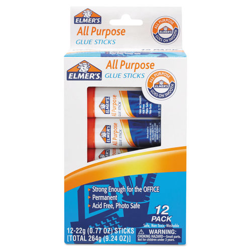 Elmer's All Purpose School Glue Sticks, Clear Glue, Washable Glue