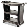 RCP9T6800BK - Executive Service Cart, Plastic, 3 Shelves, 300 lb Capacity, 20.33" x 38.9" x 38.9", Black