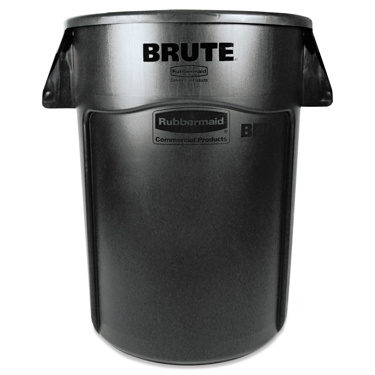 Rubbermaid BRUTE 32 Gallon Black Executive Round Trash Can with Lid and  Dolly