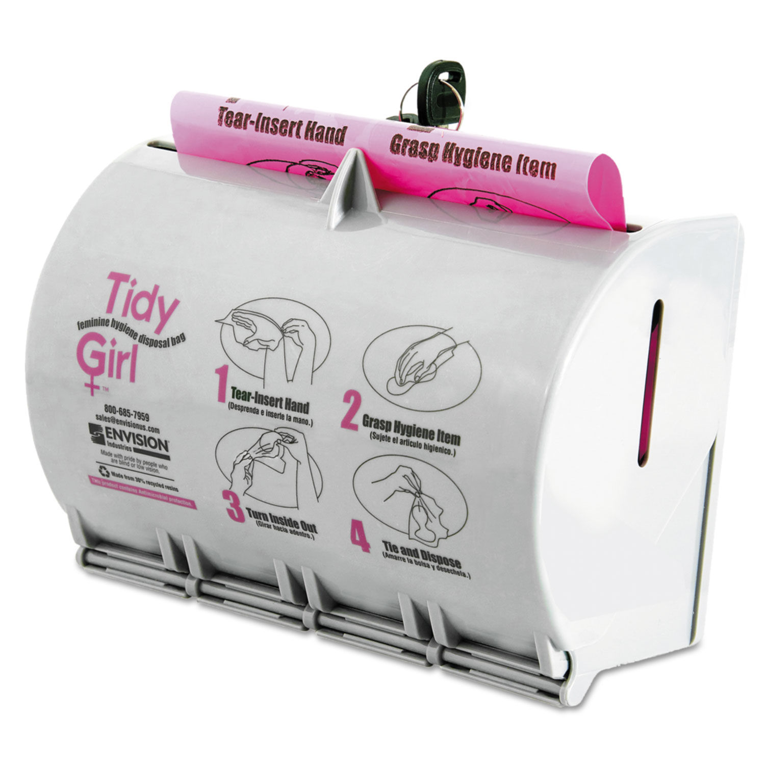 Plastic Feminine Hygiene Disposal Bag Dispenser by Tidy Girl