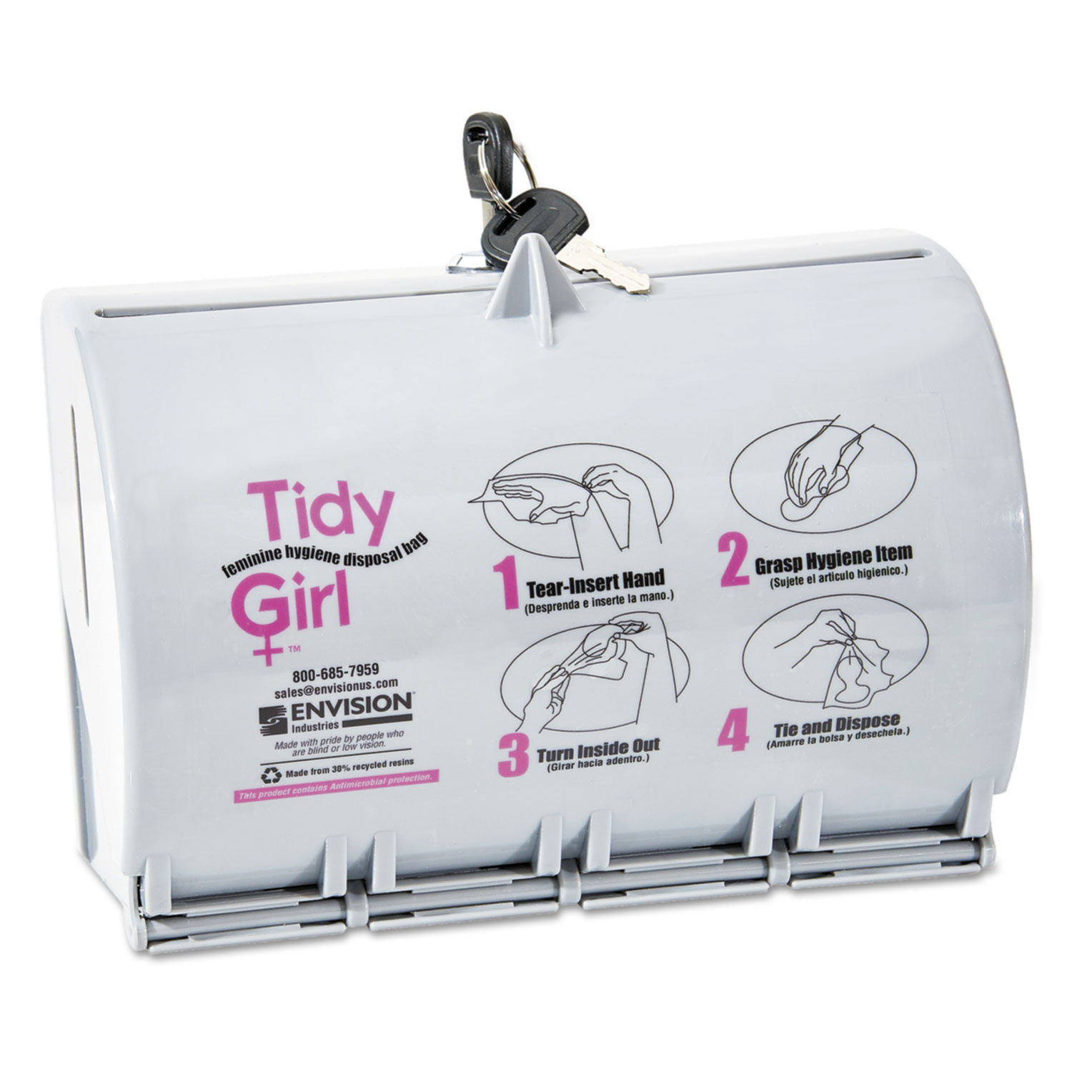Plastic Feminine Hygiene Disposal Bag Dispenser by Tidy Girl
