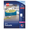 AVE5889 - Printable Postcards, Laser, 80 lb, 4 x 6, Uncoated White, 80 Cards, 2 Cards/Sheet, 40 Sheets/Box