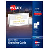 AVE8316 - Half-Fold Greeting Cards with Matching Envelopes, Inkjet, 85 lb, 5.5 x 8.5, Matte White, 1 Card/Sheet, 30 Sheets/Box