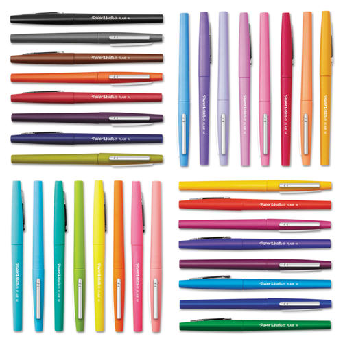 Paper Mate Flair Candy Pop Felt Tip Pens Medium Point 0.7 mm Assorted  Colors Pack Of 36 - Office Depot