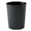 SAF9604BL - Round Wastebaskets, 6 gal, Steel, Black