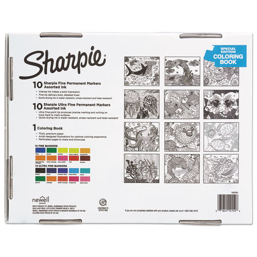 Sharpie SN1989554 Aquatic-Themed Adult Coloring Kit, Dive into an adult  coloring adventure to express your