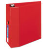 AVE79586 - Heavy-Duty Non-View Binder with DuraHinge, Locking One Touch EZD Rings and Thumb Notch, 3 Rings, 5" Capacity, 11 x 8.5, Red