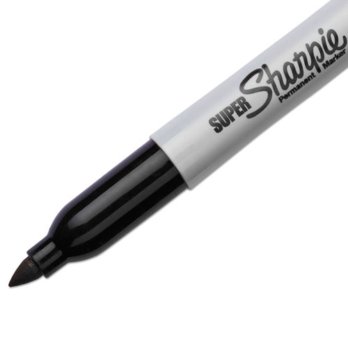 Super Sharpie Permanent Markers, Fine Point, Black, Box of 12 - SAN33001BX