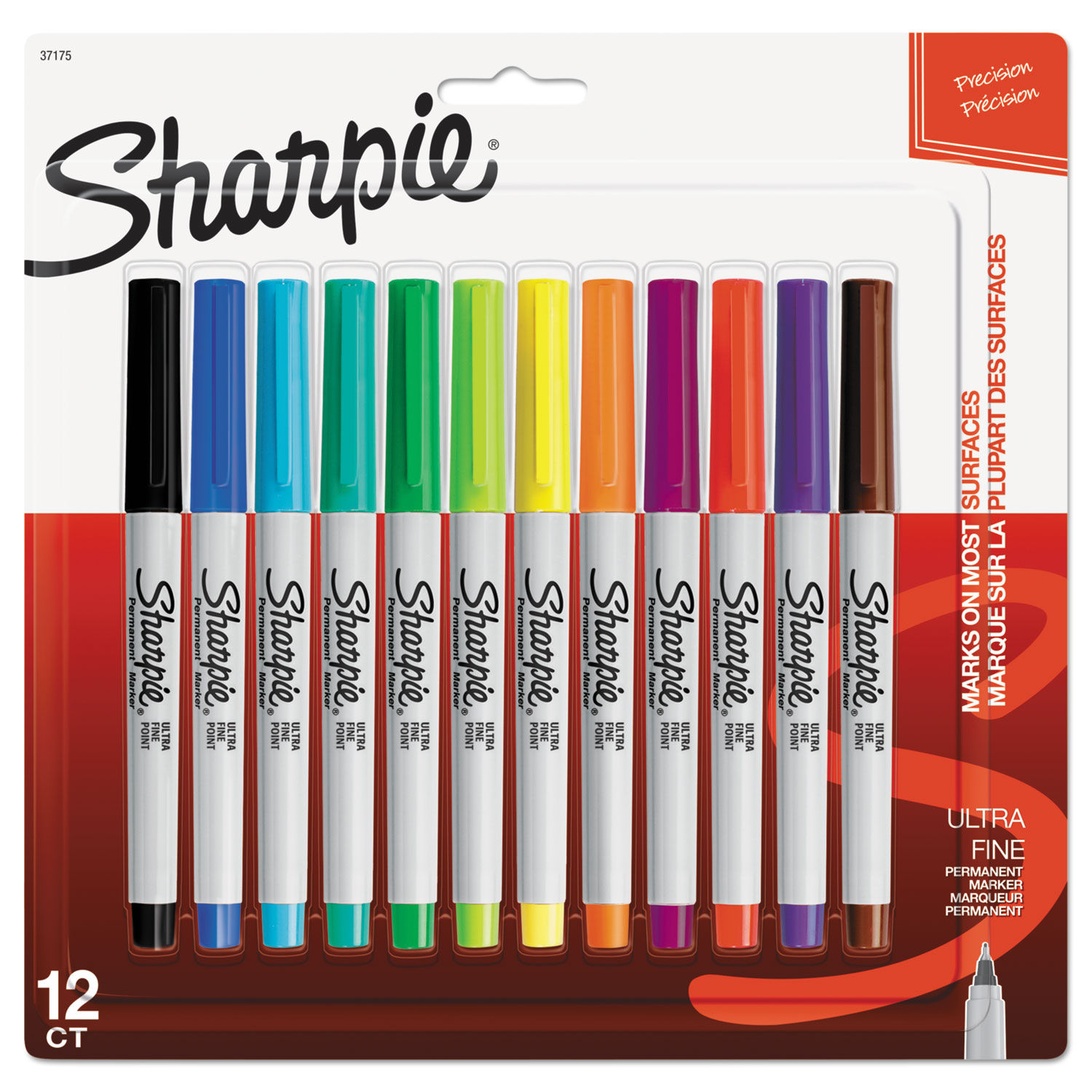 Sharpie Permanent Marker, Ultra Fine Point, Blue - 12 ultra fine point markers