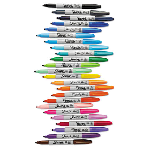 Sharpie Fine Tip Permament Marker, Assorted - 24 pack