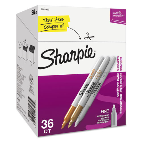 SHARPIE Permanent Markers, Fine Point, Assorted Colors, 36 Pack