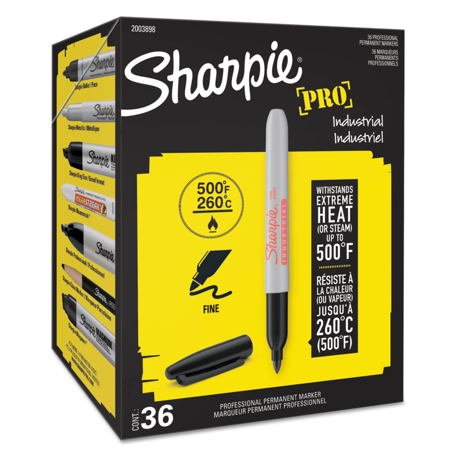 Sharpie Industrial Permanent Markers Fine Tip Black Pack Of 36 - Office  Depot