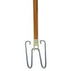 BWK1492 - Wedge Dust Mop Head Frame/Lacquered Wood Handle, 0.94" dia x 48" Length, Natural