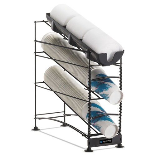 Wireworks Cup Dispenser And Lid Organizer By San Jamar Sjmc8503wf