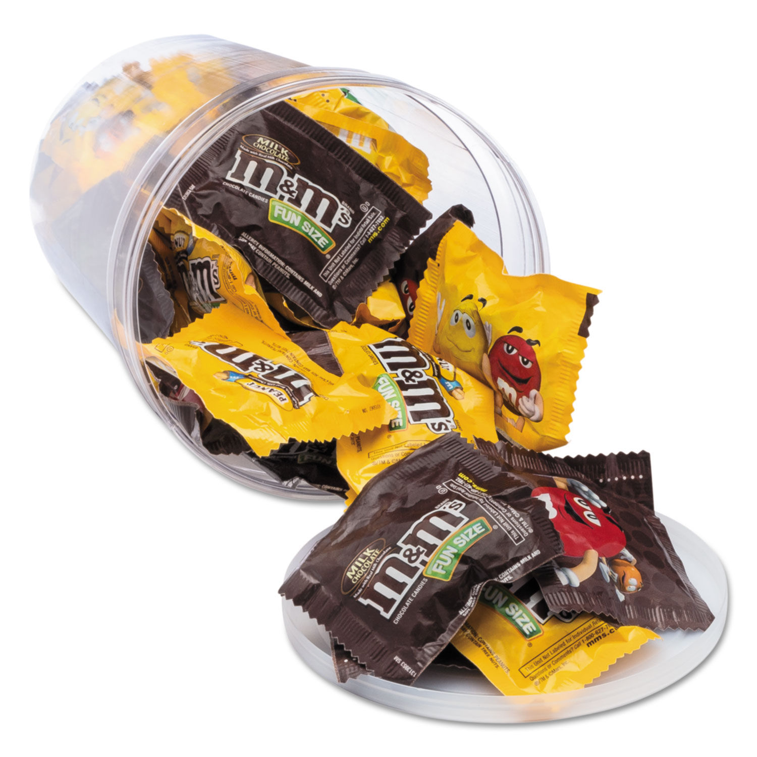 M&M's Peanut Milk Chocolate, Fun Size Candy, Individually Wrapped  (2 Pounds Bag)