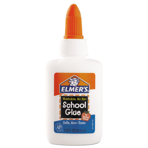 Elmers School Glue, Washable, No Run - 4 fl oz