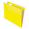 PFX81606 - Colored Hanging Folders, Letter Size, 1/5-Cut Tabs, Yellow, 25/Box