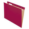 PFX81613 - Colored Hanging Folders, Letter Size, 1/5-Cut Tabs, Burgundy, 25/Box