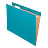 PFX81614 - Colored Hanging Folders, Letter Size, 1/5-Cut Tabs, Teal, 25/Box