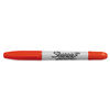 SAN32002 - Twin-Tip Permanent Marker, Extra-Fine/Fine Bullet Tips, Red, Dozen