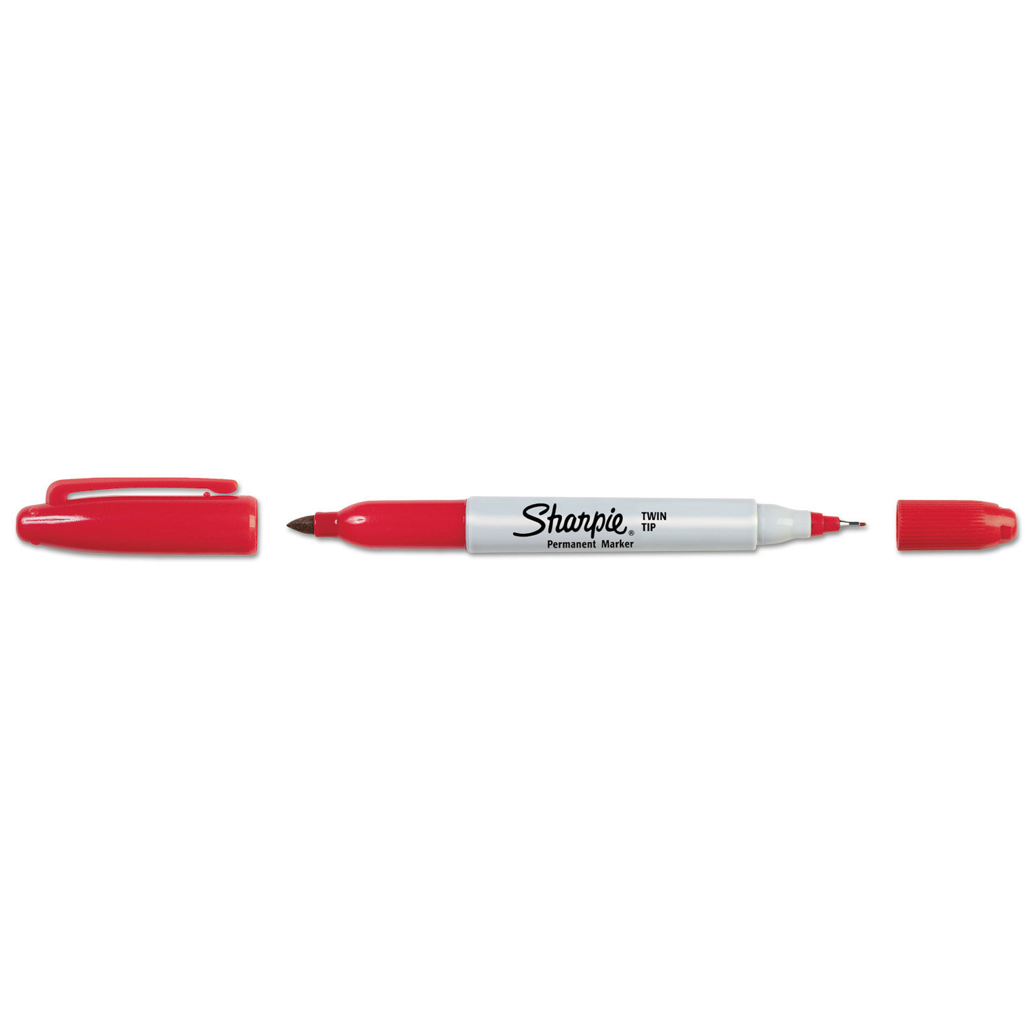 Sharpie Permanent Marker, Fine/Ultra Fine Tip, Red - 12 pack