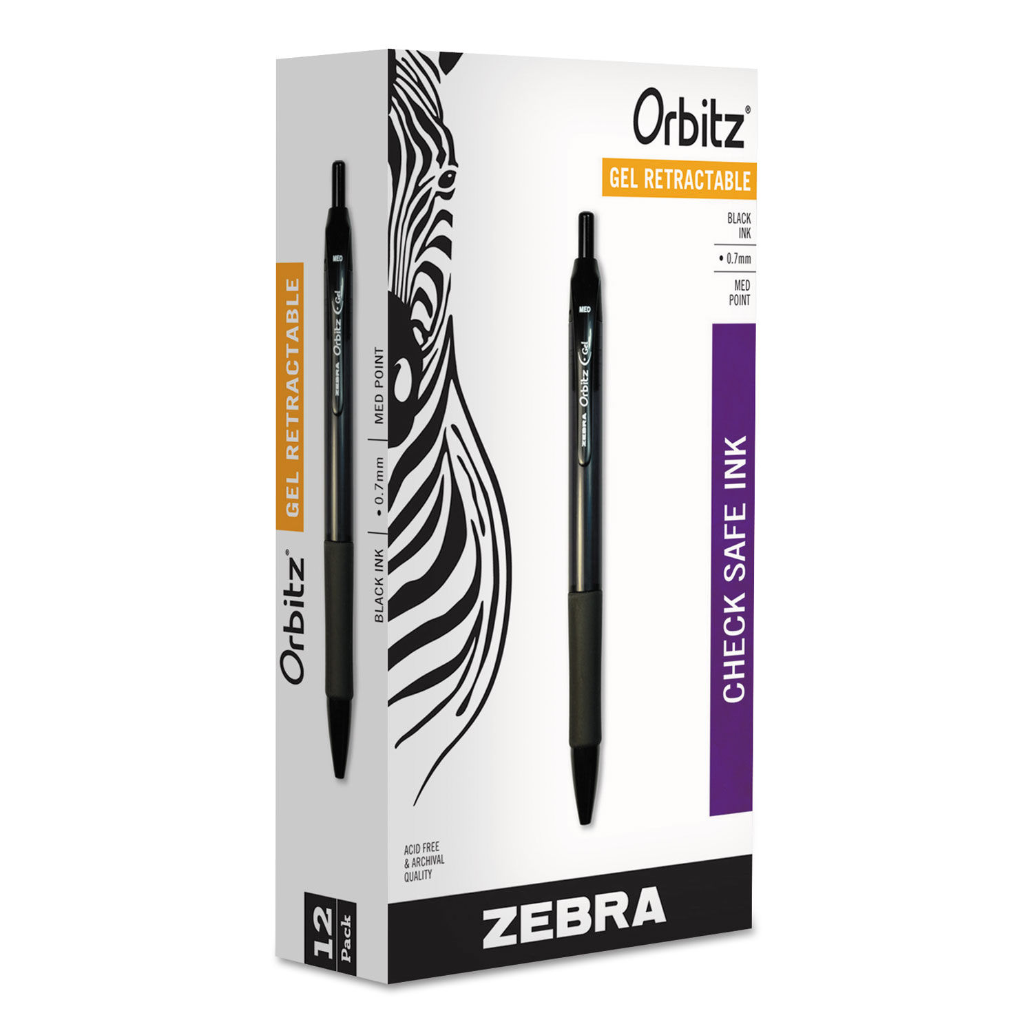 Zebra ZEB45610 Sarasa Dry Gel X1 Retractable Gel Pen, Medium 0.7mm, Black Ink/Barrel, Dozen