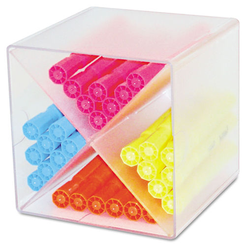 Deflecto 6 Clear Stackable 1-Shelf Organizer Cube