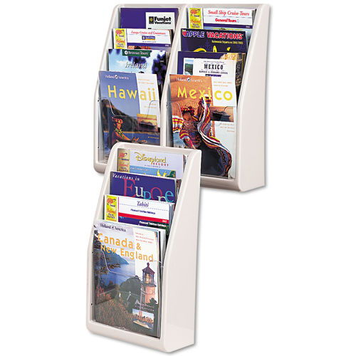Look at MultiTiered Desktop or WallMount Literature Holders