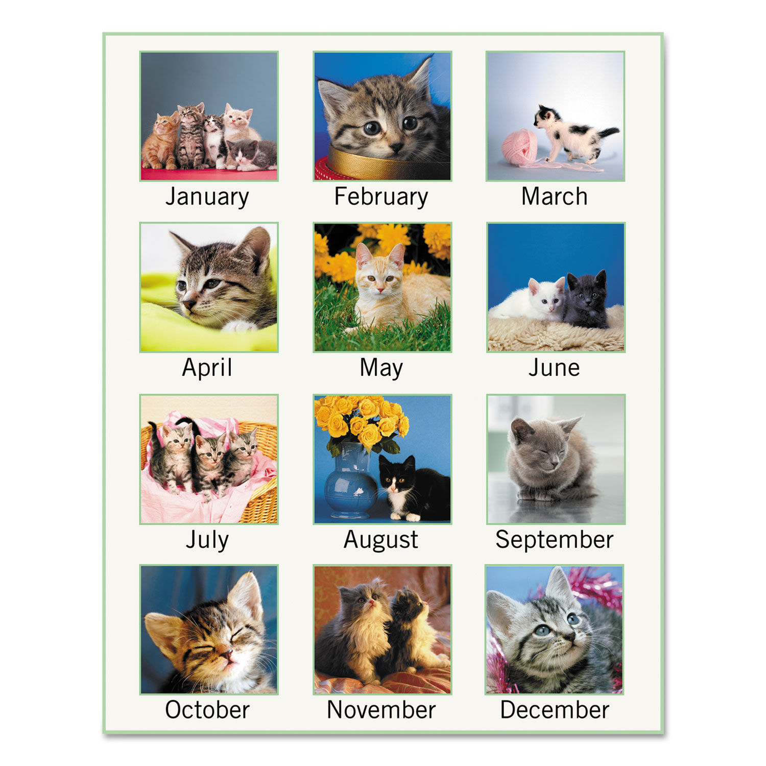 Kittens Wall Calendar by AT-A-GLANCE® AAGDMW40028 | OnTimeSupplies.com