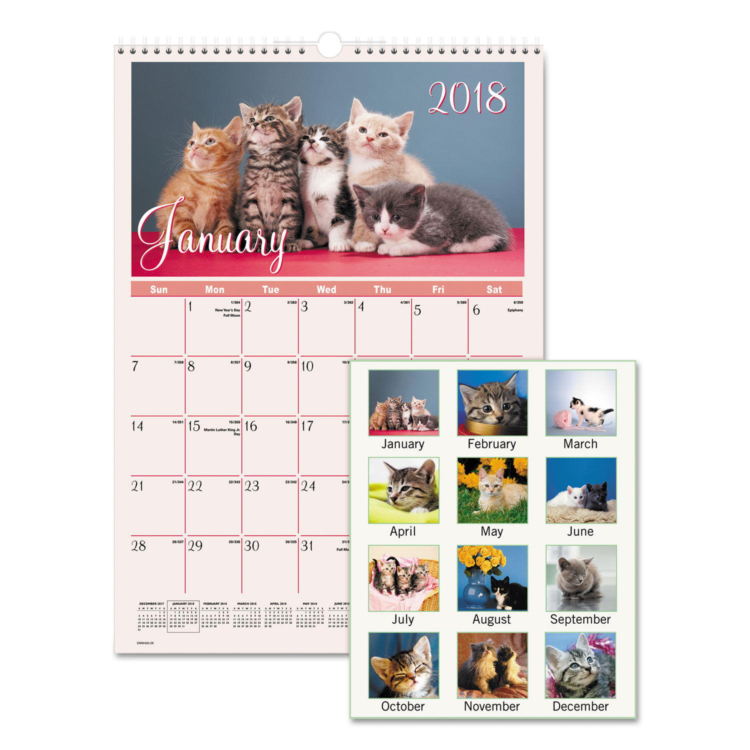 Kittens Wall Calendar by AT-A-GLANCE® AAGDMW40028 | OnTimeSupplies.com