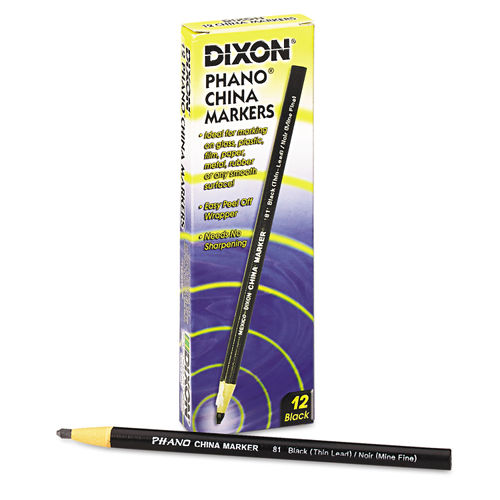 Dixon Phano China Markers Black Box Of 12 - Office Depot